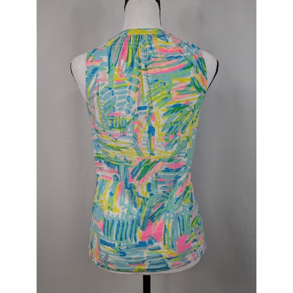 Lilly Pulitzer Essie Colorful Sleeveless Summer Preppy Nautical Size XXS A076 - Picture 4 of 9